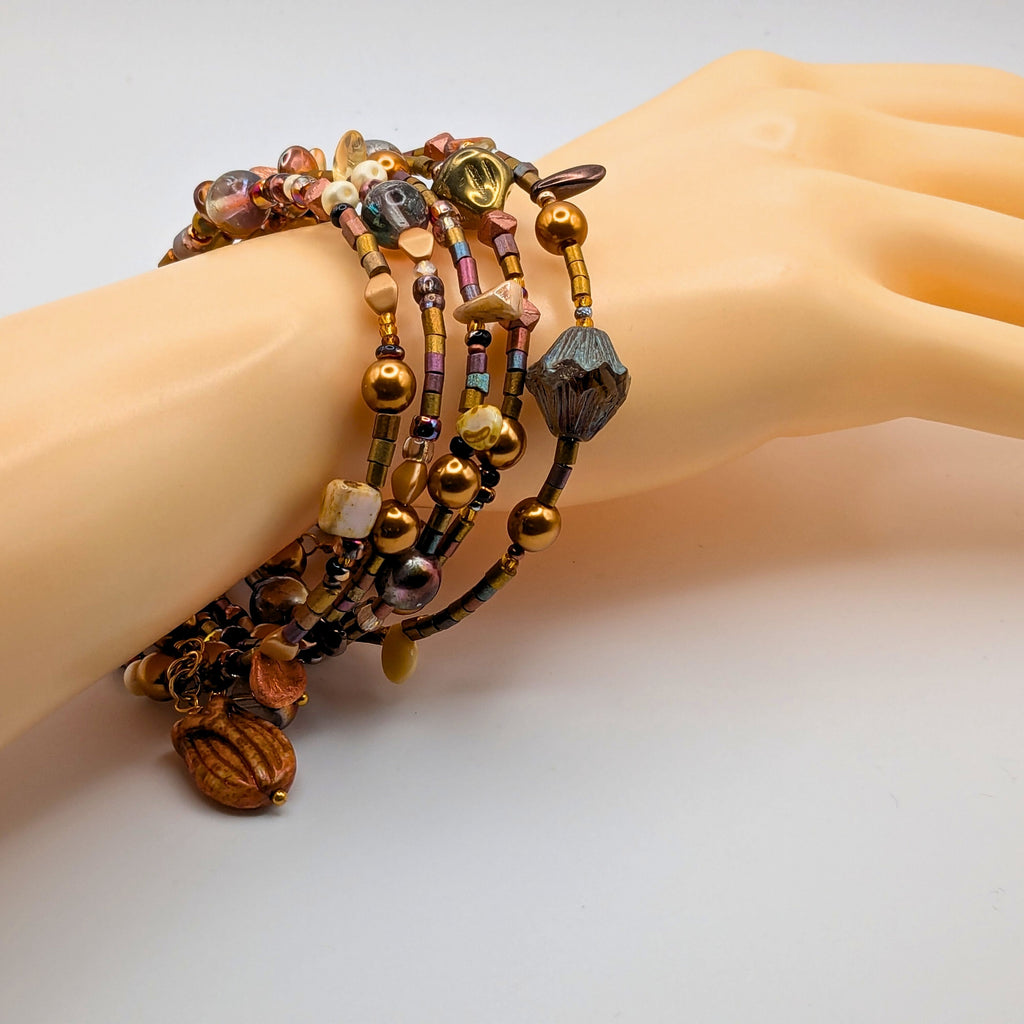 Elegant Fall Beaded Wrap Bracelet image 1