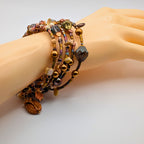Elegant Fall Beaded Wrap Bracelet image 1