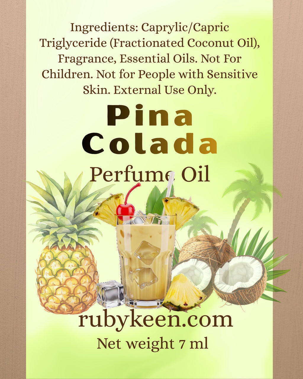 Piña Colada Perfume Oil | Tropical Coconut & Pineapple Fragrance | Beach Scent image 5