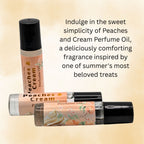 Peaches and Cream Perfume Oil | Sweet Peach Fragrance | Creamy Gourmand Scent image 1