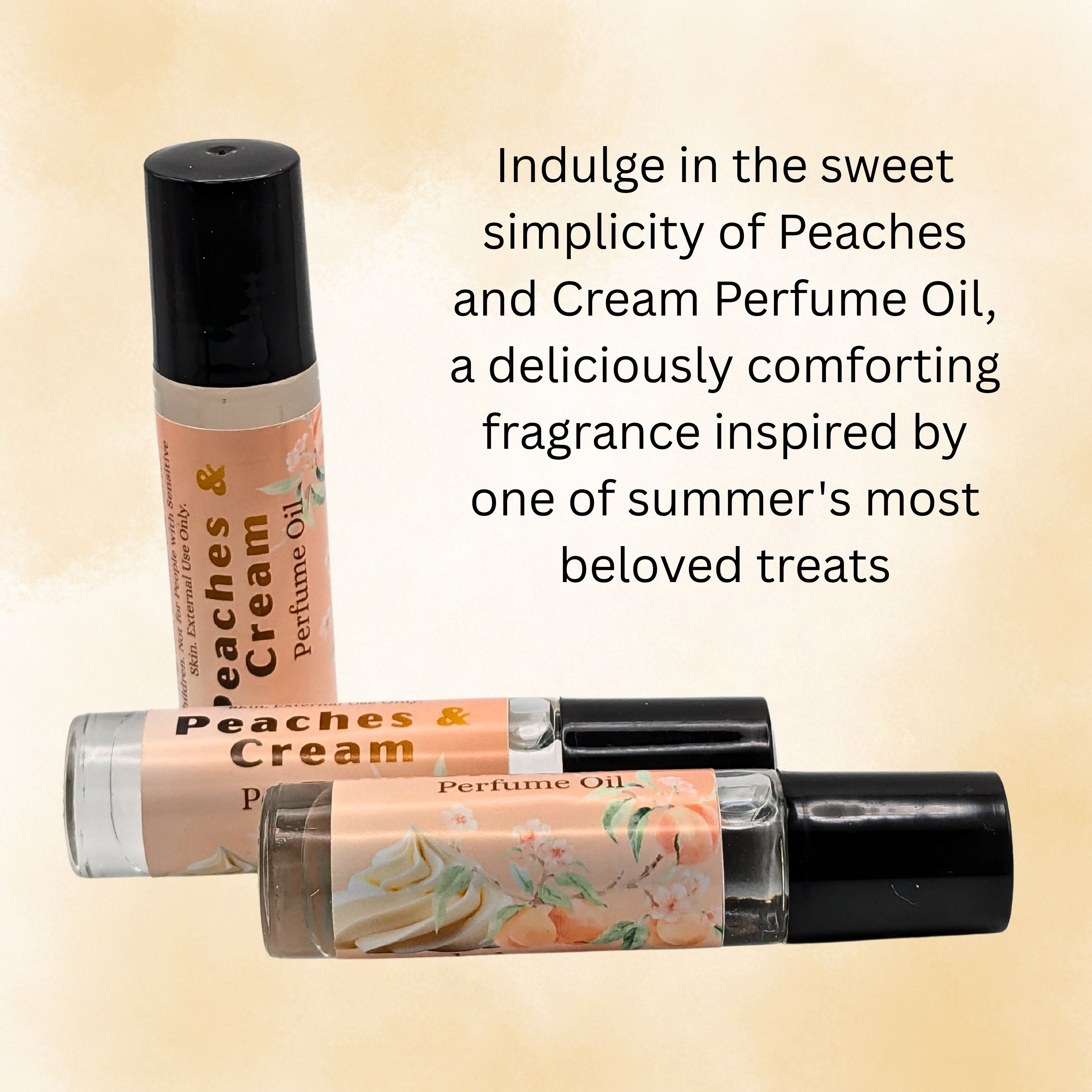 Peaches and Cream Perfume Oil | Sweet Peach Fragrance | Creamy Gourmand Scent image 1