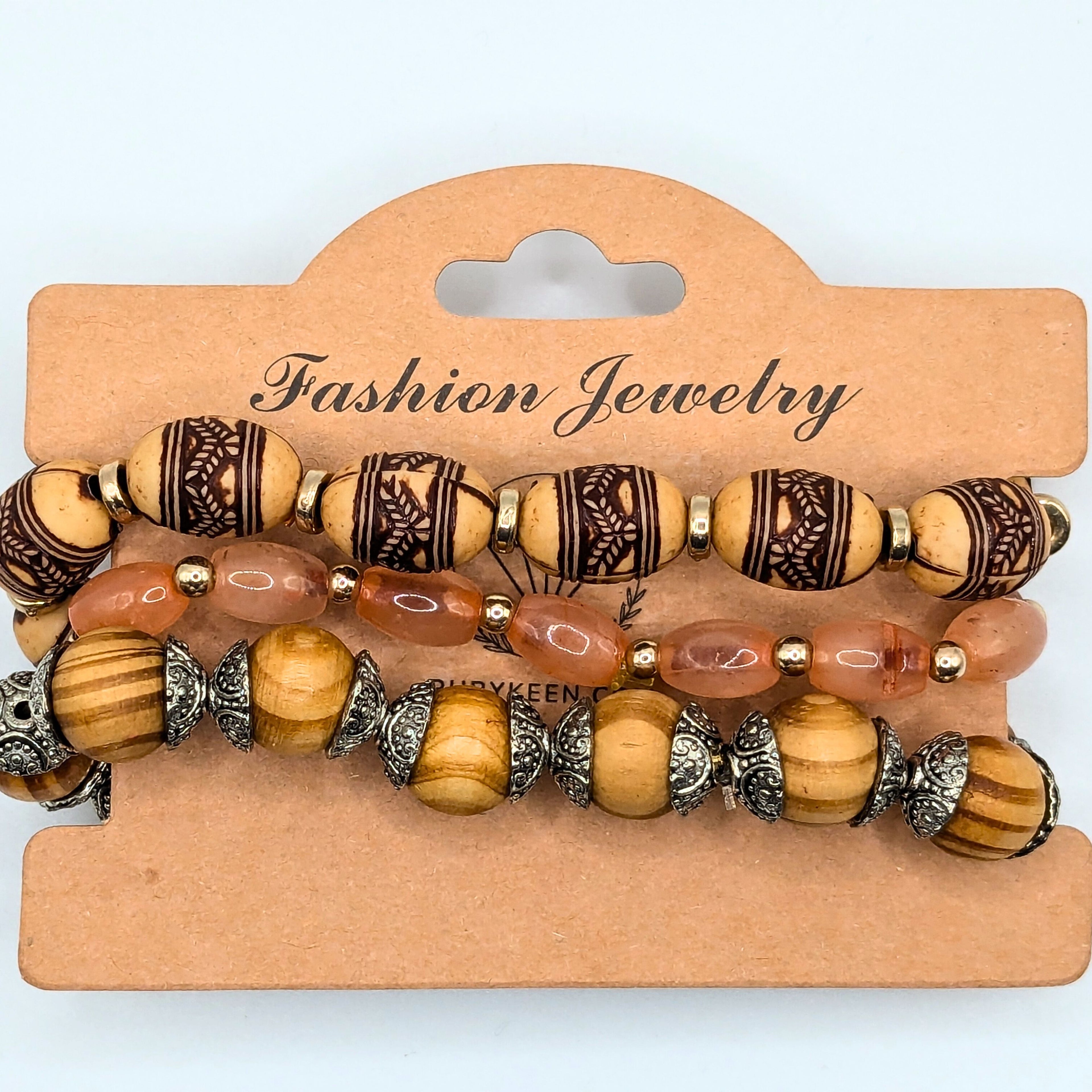 Beaded Bracelets for Women Jewelry Boho Beaded 3 Stacked Set image 2