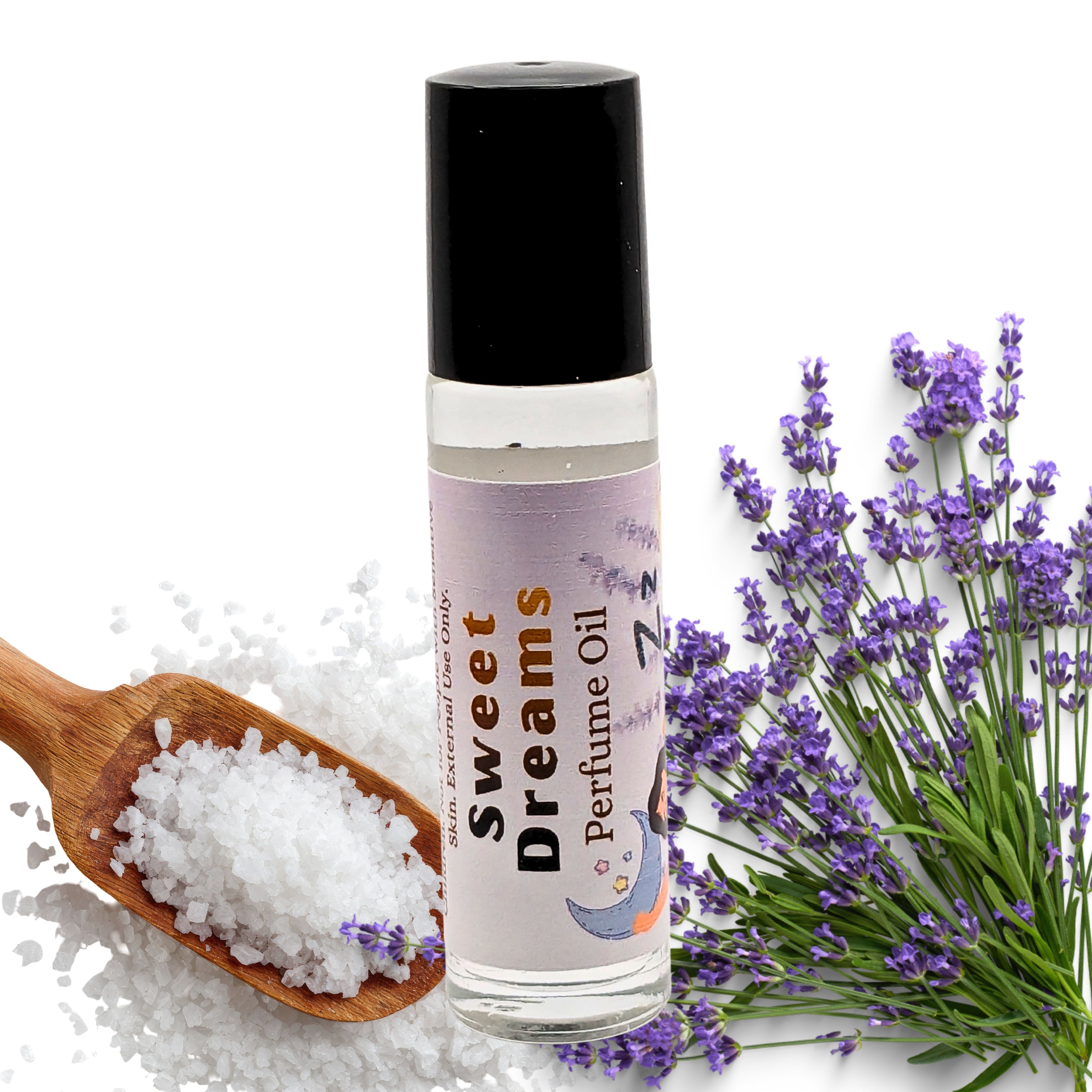 Sweet Dreams Perfume Oil | Sea Salt & Lavender Fragrance | Calming Spa Scent image 2