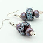Purple Marbled Dangle Earrings image 4