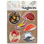 Japanese Geisha Themed Fridge Magnets Kitchen Decor Miniature Food Magnets image 0