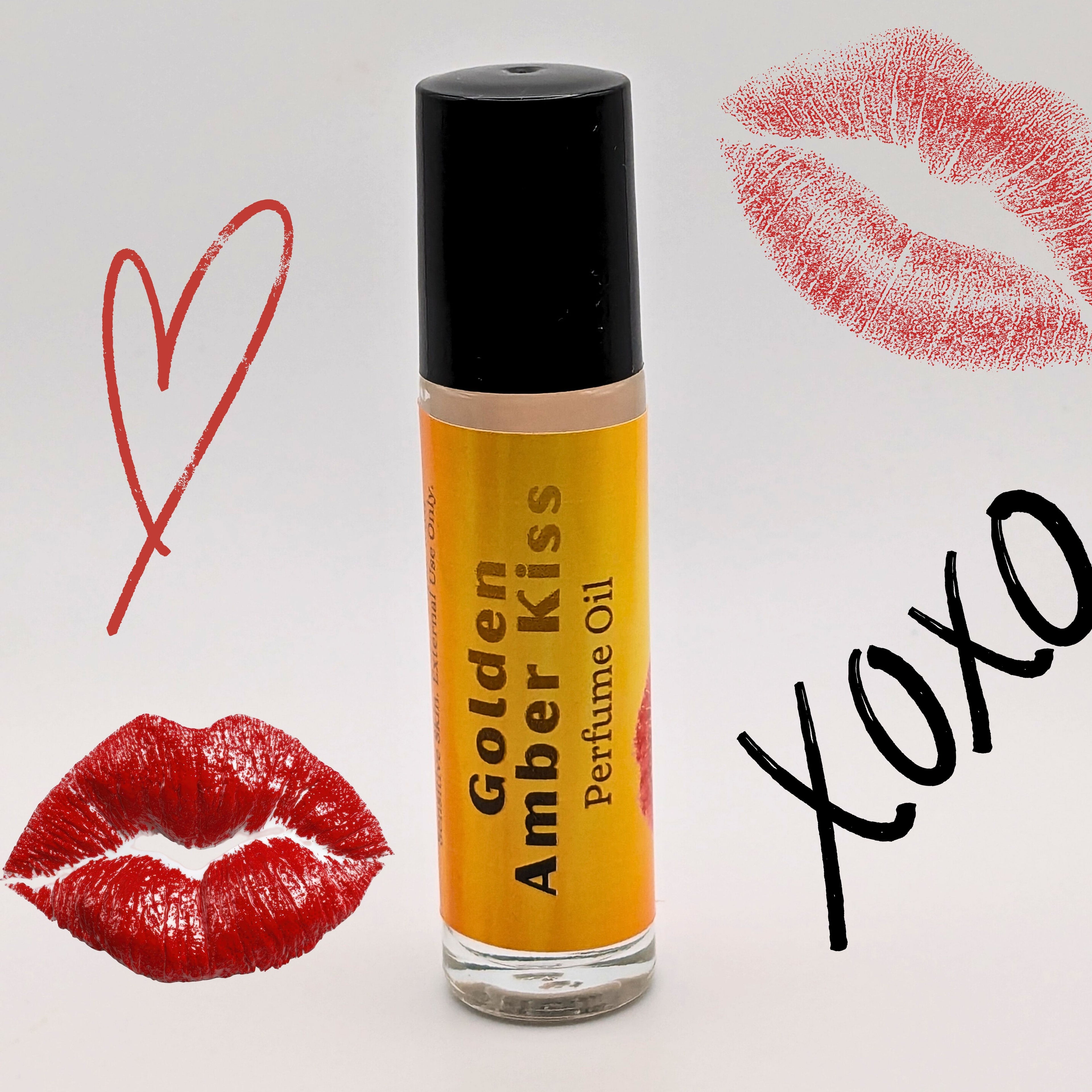 Golden Amber Kiss Perfume Oil, Ambrosia Pear Honey Scent, 7ml Rollerball image 2