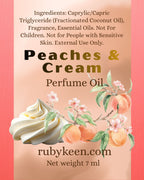 Peaches and Cream Perfume Oil | Sweet Peach Fragrance | Creamy Gourmand Scent image 4