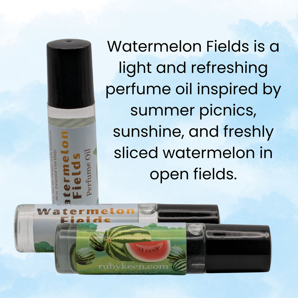 Watermelon Fields Perfume Oil | Fresh Watermelon & Cut Grass Fragrance 7 ml image 1