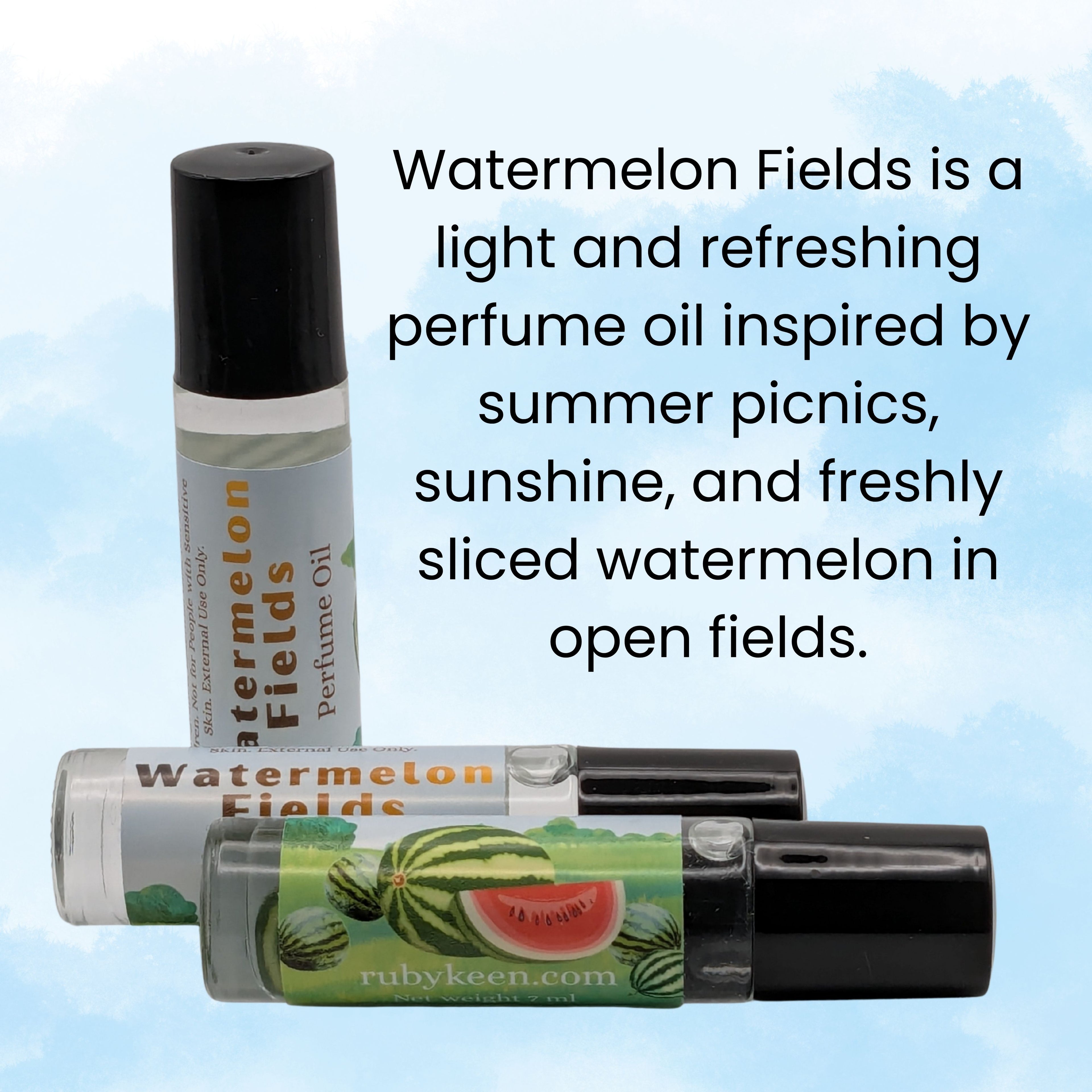 Watermelon Fields Perfume Oil | Fresh Watermelon & Cut Grass Fragrance 7 ml image 1