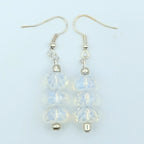 Clear Crystal Stacked Dangle Earrings image 1