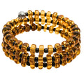 Black And Honey Beaded Cuff Bracelet image 0