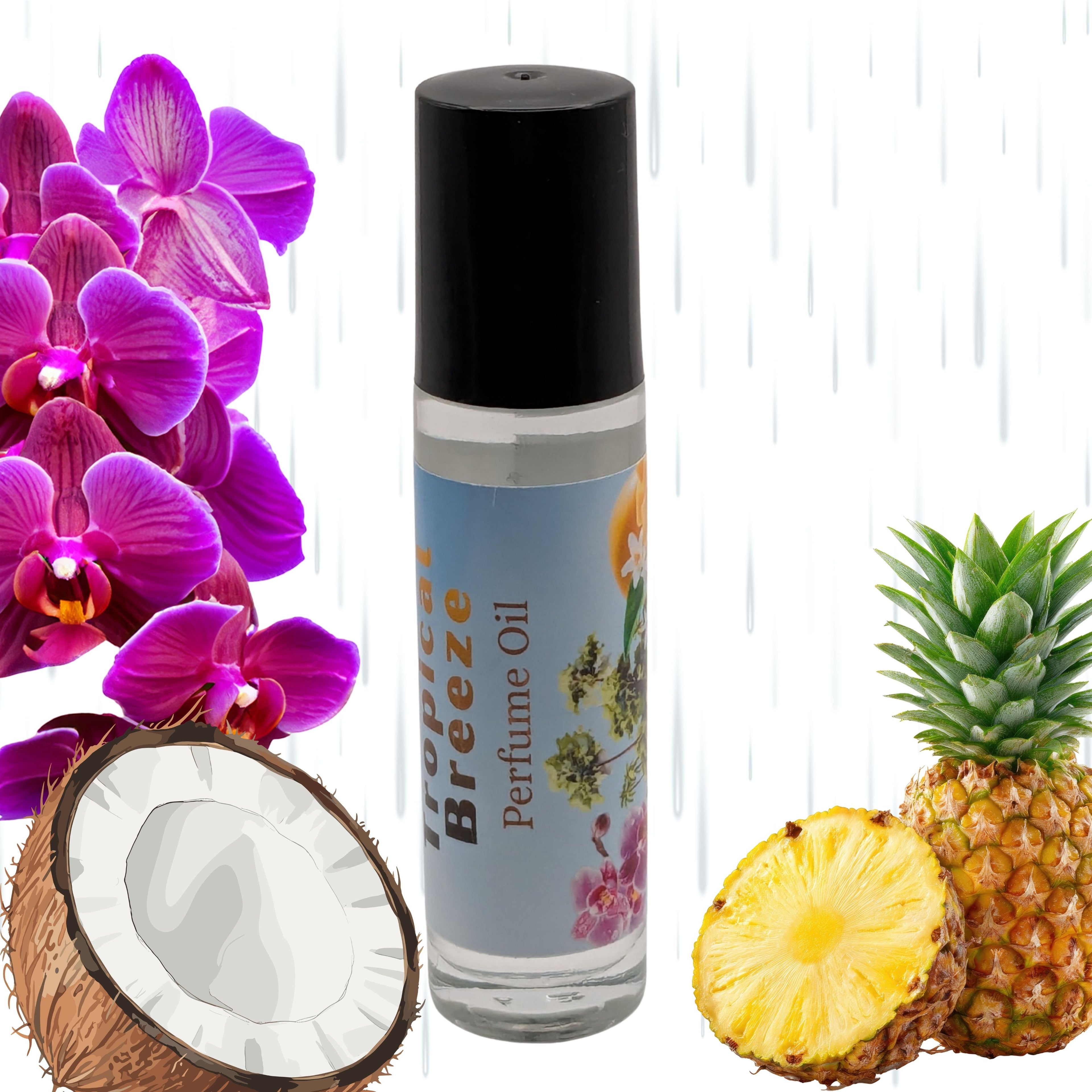 Tropical Breeze Perfume Oil | Summer Beach Fragrance | Orchid Rain image 2
