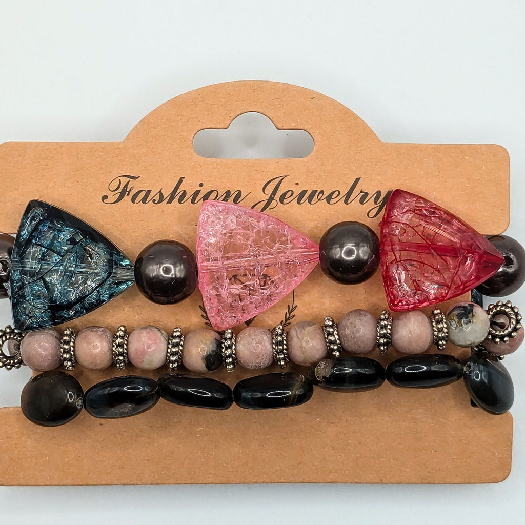 Beaded Bracelets for Women Jewelry Boho Beaded 3 Stacked Set image 1