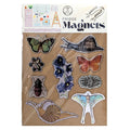 Handmade Nature Fridge Magnets, Flowers, Birds, Butterflies, Woodland Cottage image 0