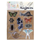 Handmade Nature Fridge Magnets, Flowers, Birds, Butterflies, Woodland Cottage image 0