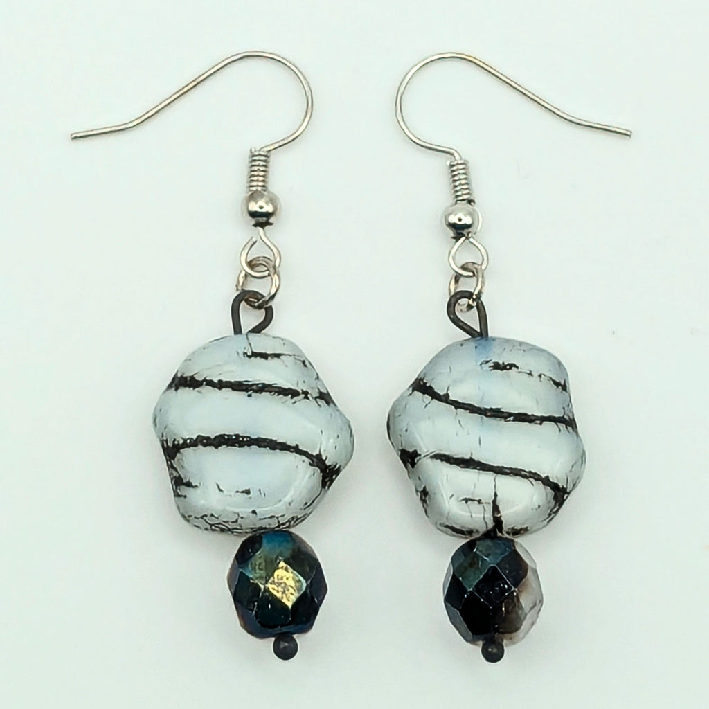 Zebra Stripe Dangle Earrings image 2