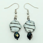 Zebra Stripe Dangle Earrings image 2