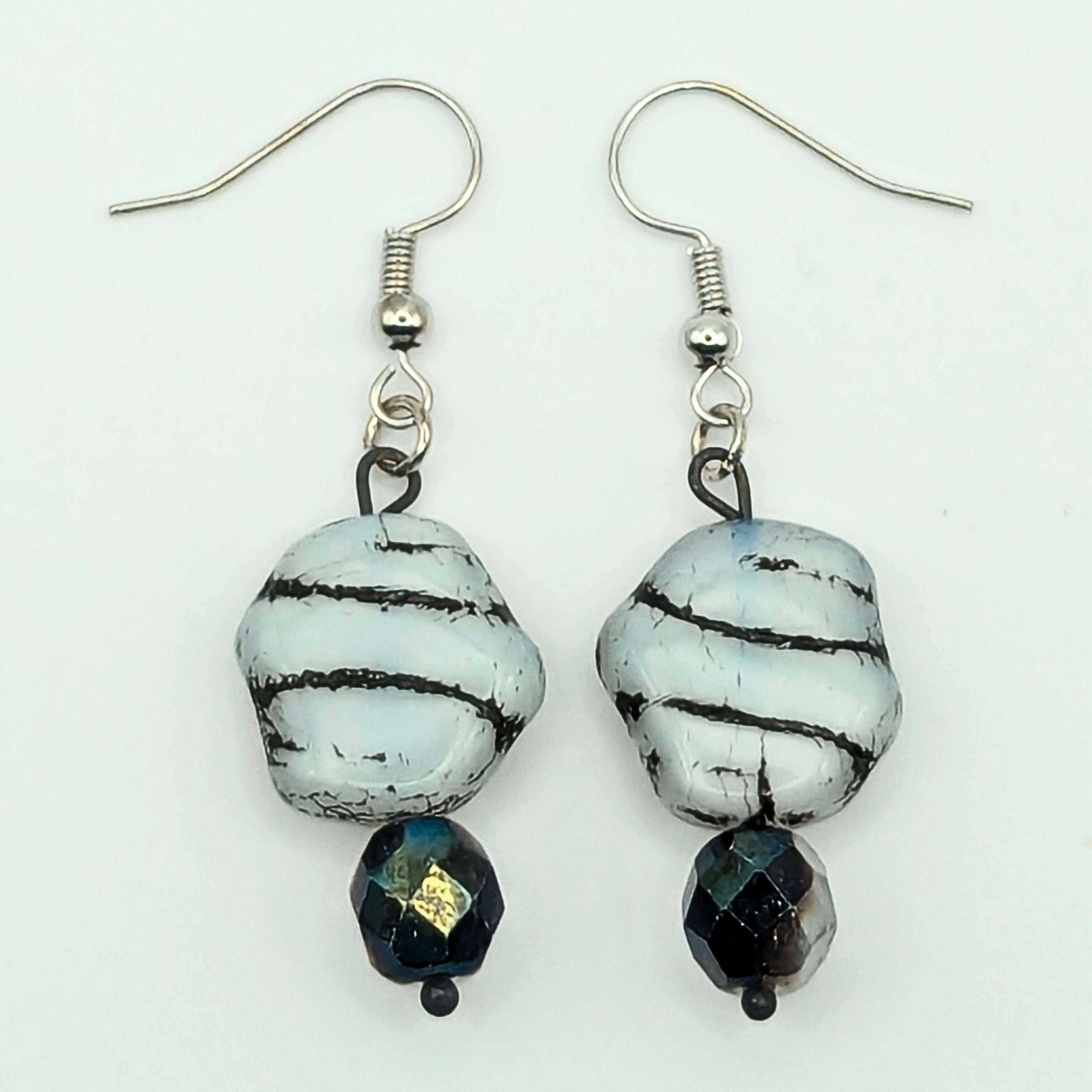 Zebra Stripe Dangle Earrings image 2