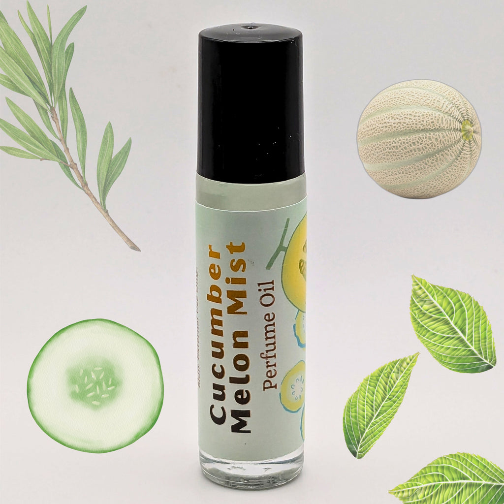 Cucumber Melon Perfume Oil | Green Tea, Fresh Scent | 7ml Rollerball image 3