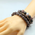 Neutral Beaded Bracelets for Women Jewelry Boho Beaded 3 Stacked Set image 0