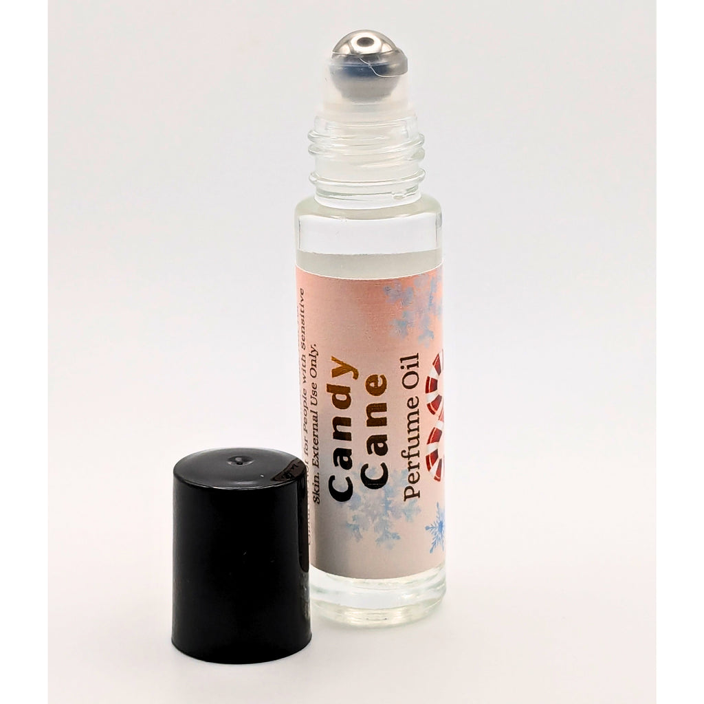 Candy Cane Perfume Oil | Sweet Peppermint Roll On Fragrance | 7 ml Holiday Scent