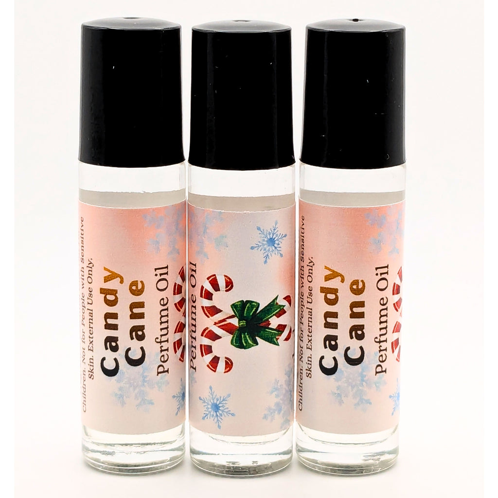 Candy Cane Perfume Oil | Sweet Peppermint Roll On Fragrance | 7 ml Holiday Scent