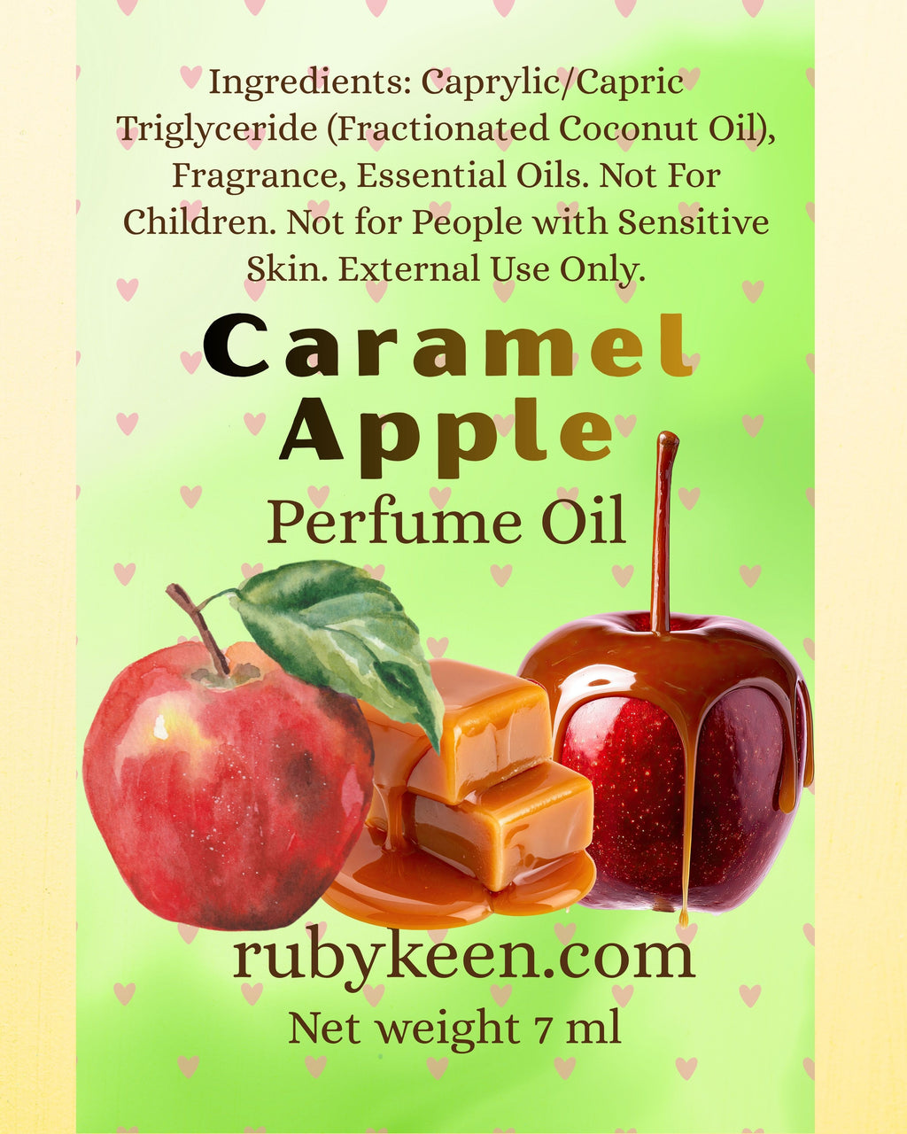 Caramel Apple Perfume Oil | Sweet Apple & Caramel Roll On Fragrance | 7 ml Gourmand Perfume