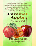 Caramel Apple Perfume Oil | Sweet Apple & Caramel Roll On Fragrance | 7 ml Gourmand Perfume