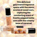 Caramel Corn Perfume Oil | Sweet Gourmand Roll On Fragrance | 7 ml Handmade Bakery Scent | Summer Fair Treat | Cozy Dessert Perfume