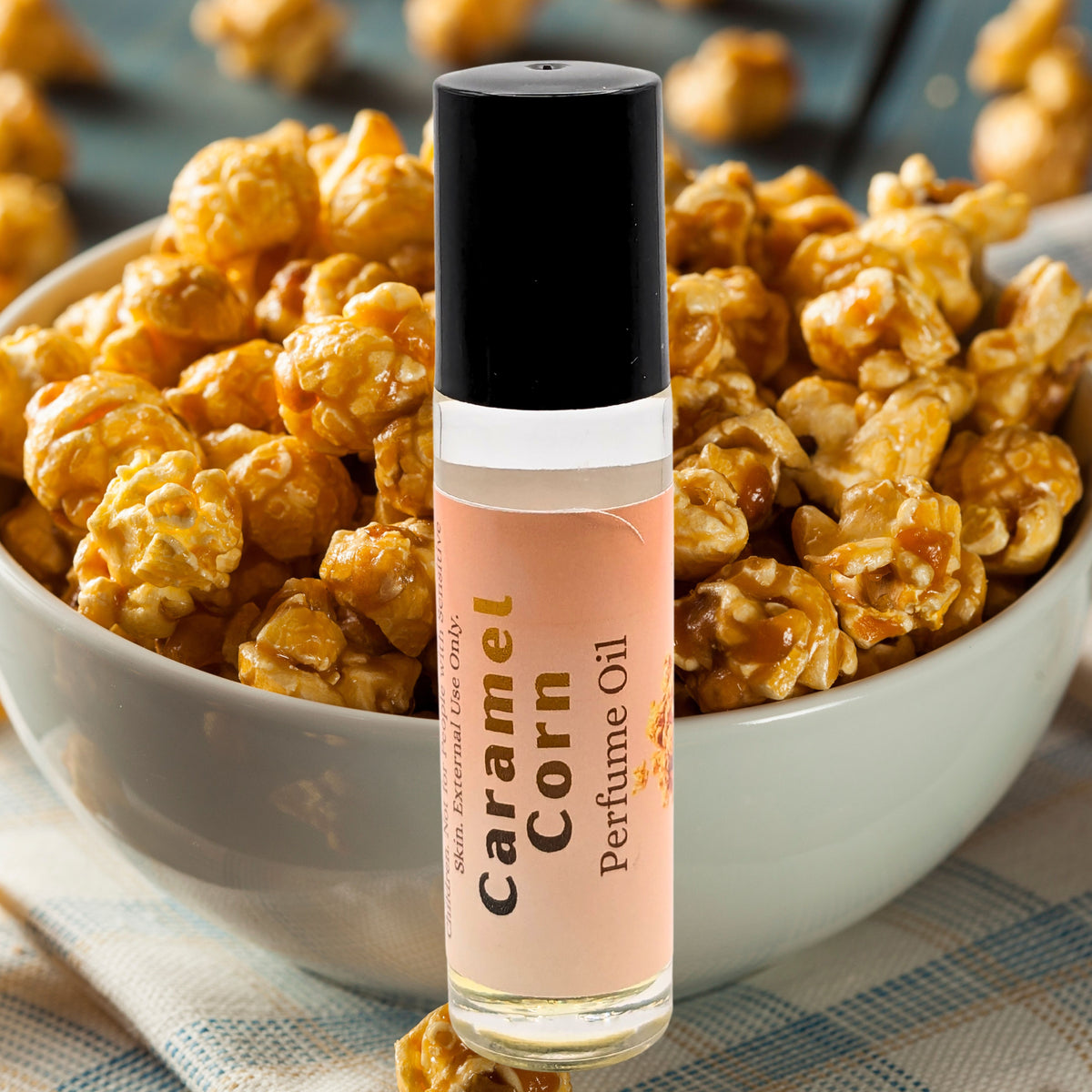 Caramel Corn Perfume Oil | Sweet Gourmand Roll On Fragrance | 7 ml Handmade Bakery Scent | Summer Fair Treat | Cozy Dessert Perfume