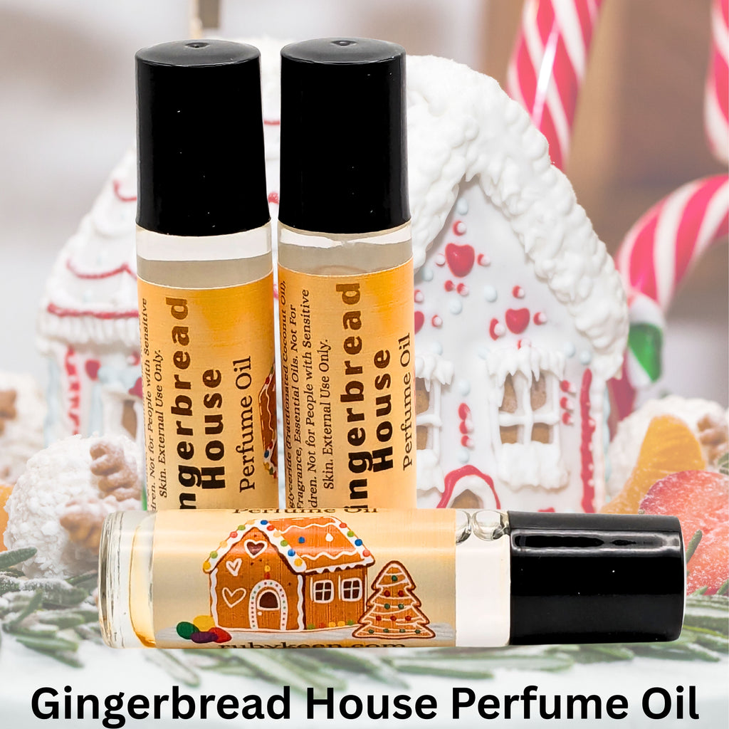 Gingerbread House Perfume Oil | Spiced Vanilla Bakery Roll On Fragrance | 7 ml