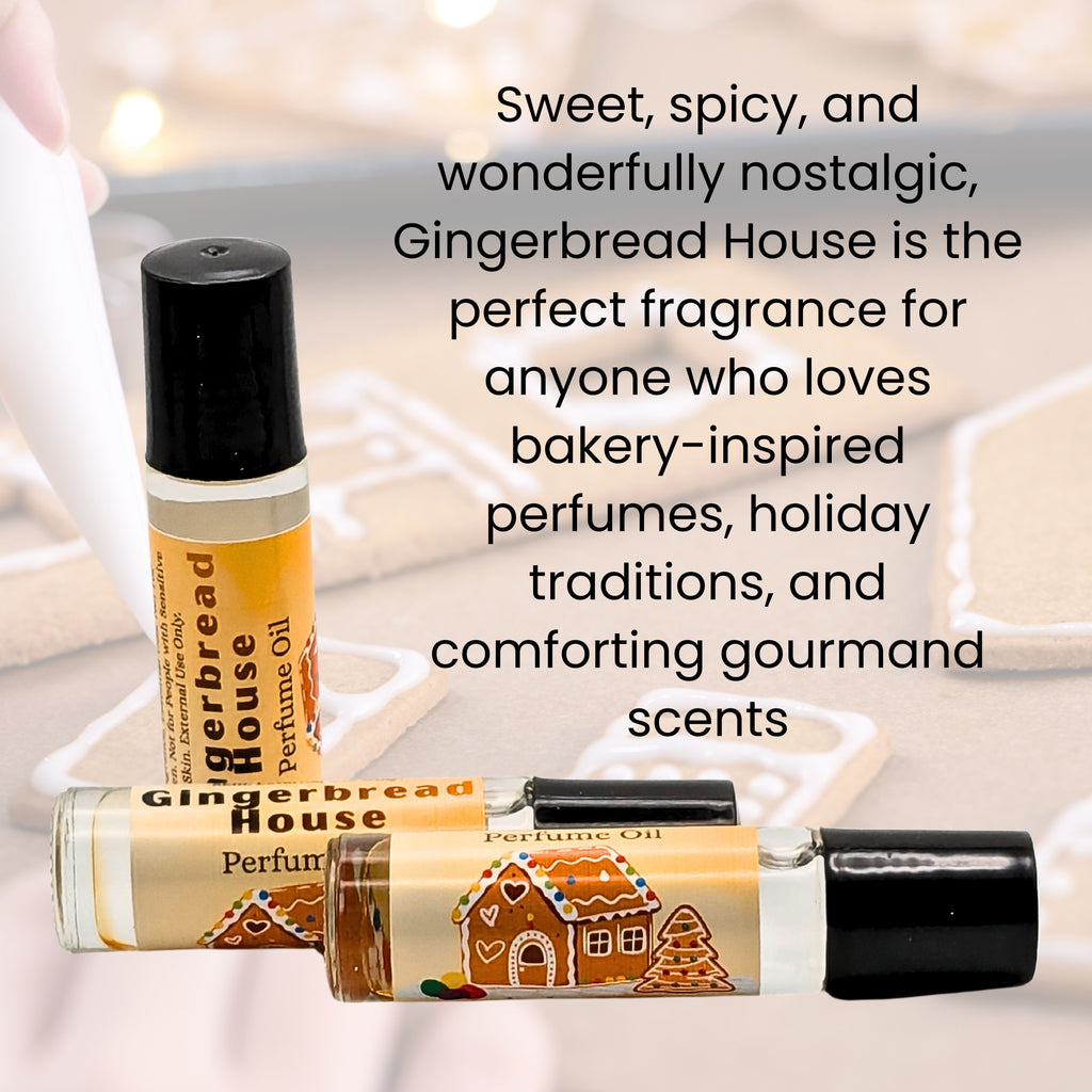 Gingerbread House Perfume Oil | Spiced Vanilla Bakery Roll On Fragrance | 7 ml