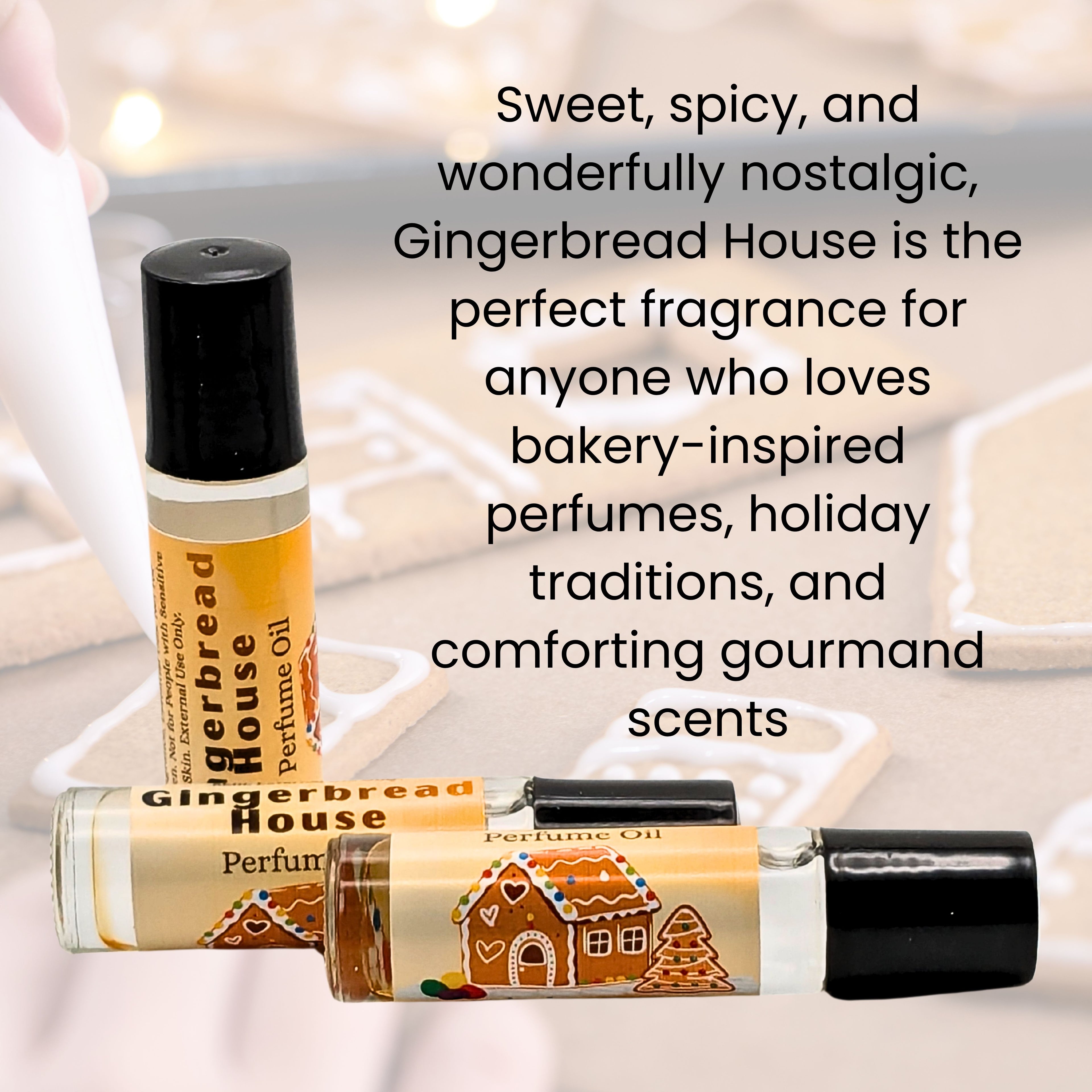 Gingerbread House Perfume Oil | Spiced Vanilla Bakery Roll On Fragrance | 7 ml