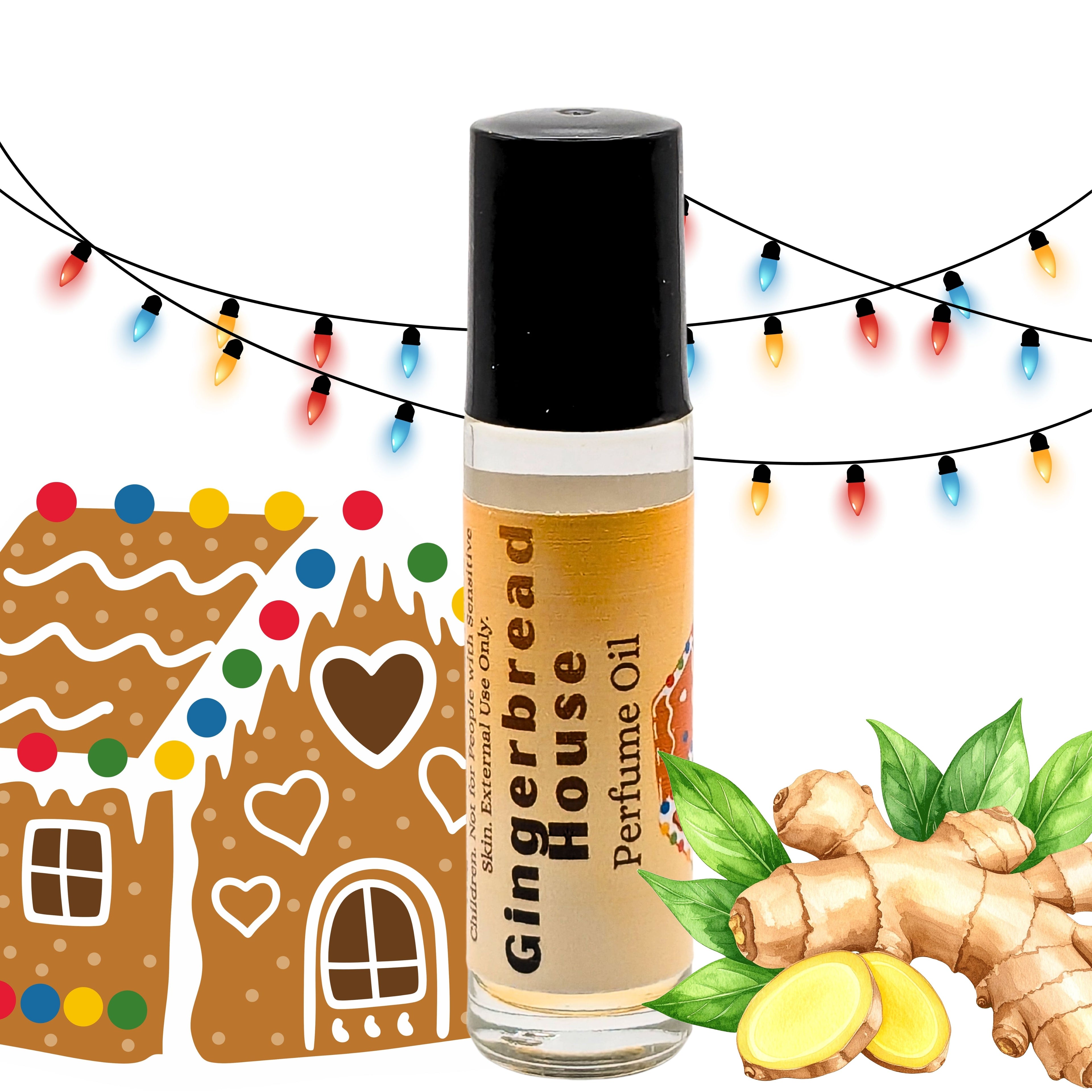 Gingerbread House Perfume Oil | Spiced Vanilla Bakery Roll On Fragrance | 7 ml