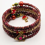 Hedgehog Beaded Wrap Cuff Bracelet image 3