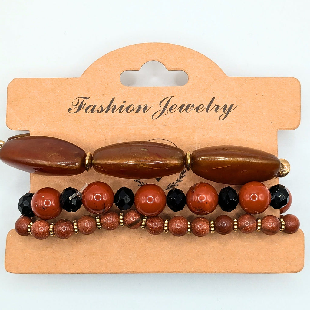 Beaded Bracelets for Women Jewelry Boho Beaded 3 Stacked Set image 3