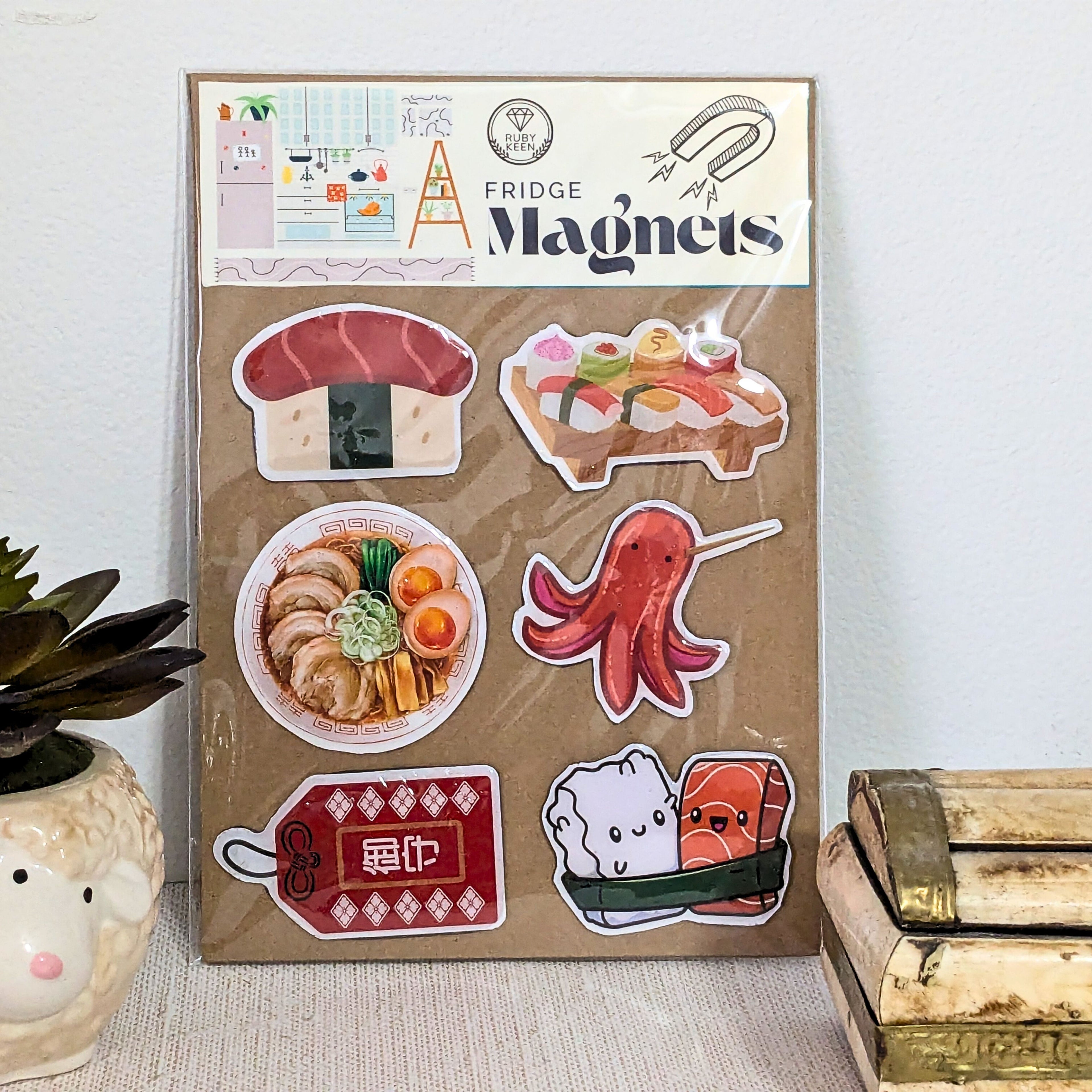 Sushi Platter Themed Fridge Magnets Kitchen Decor Miniature Food Magnets image 2