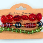 Beaded Bracelets for Women Trendy Jewelry Boho Beaded 3 Stacked Set image 4