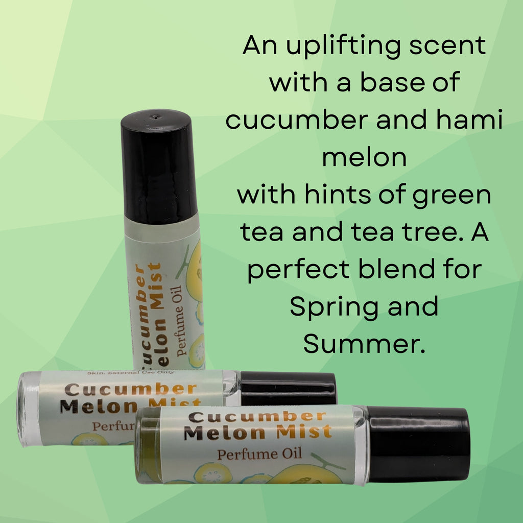 Cucumber Melon Perfume Oil | Green Tea, Fresh Scent | 7ml Rollerball image 1