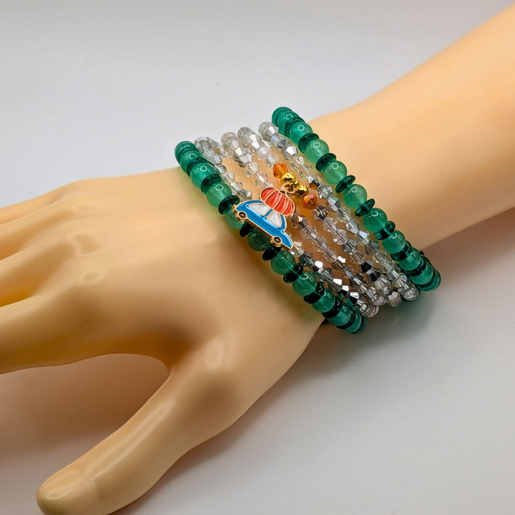 Traveling With Pumpkins Beaded Wrap Bracelet image 1