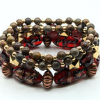 Mixed Beaded Bracelets for Women Jewelry Boho Beaded 4 Stacked Set image 3