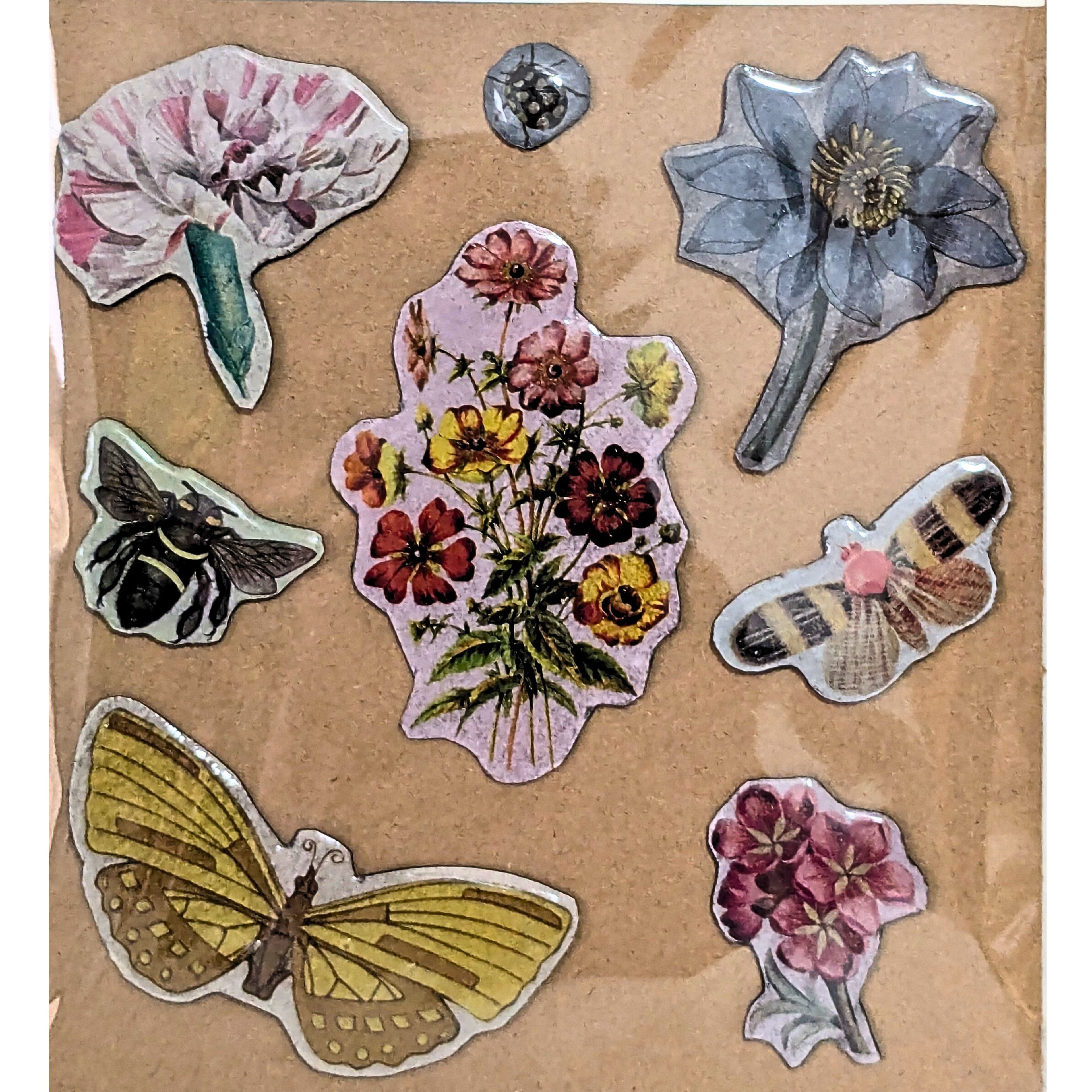 Nature Themed Fridge Magnets Kitchen Decor Miniature Flower Magnets Butterfly Re image 1