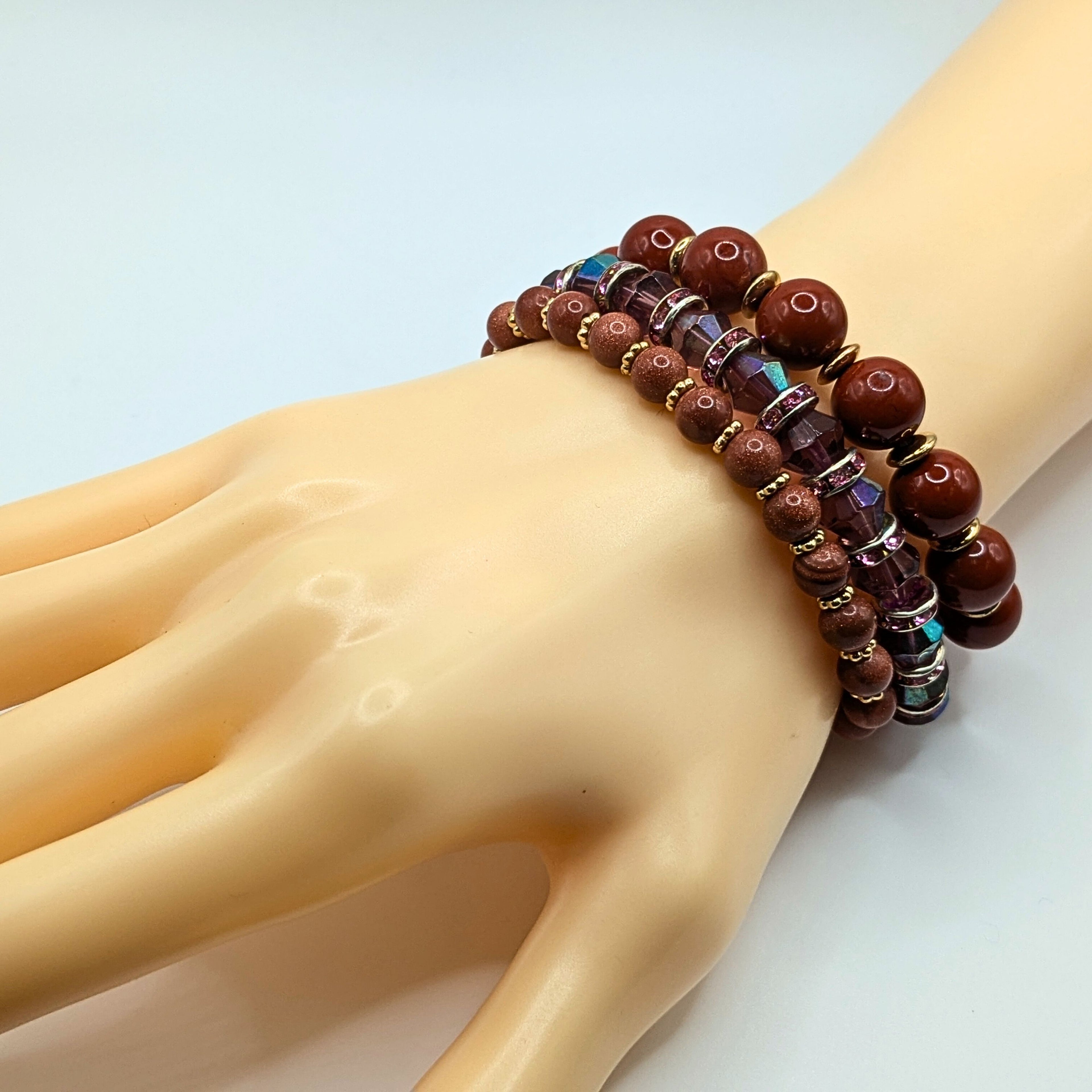 Beaded Bracelets for Women Jewelry Boho Beaded 3 Stacked Set image 1