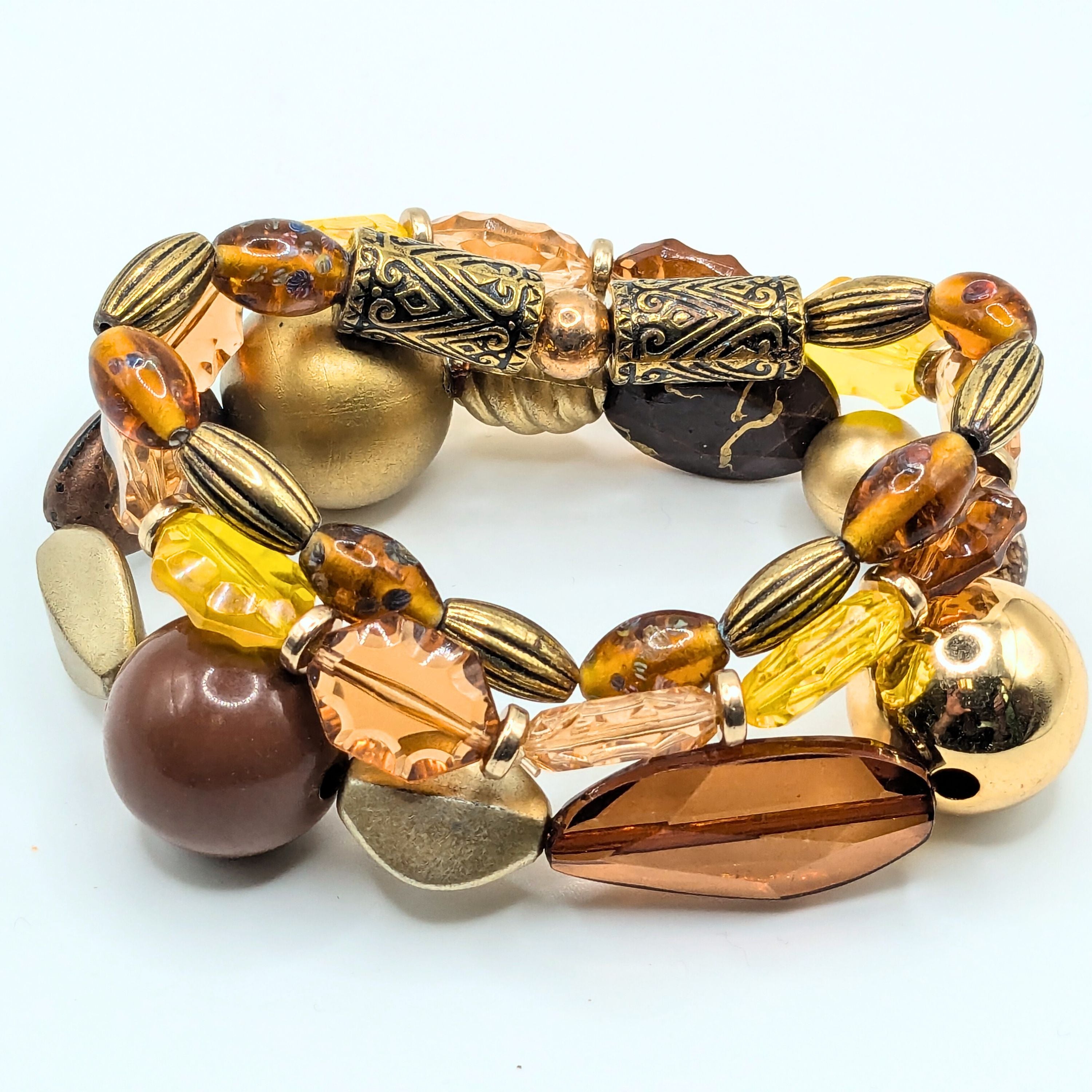 Beaded Bracelets for Women Jewelry Boho Beaded 3 Stacked Set image 2