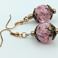 Decorative Purple Dangle Earrings image 0