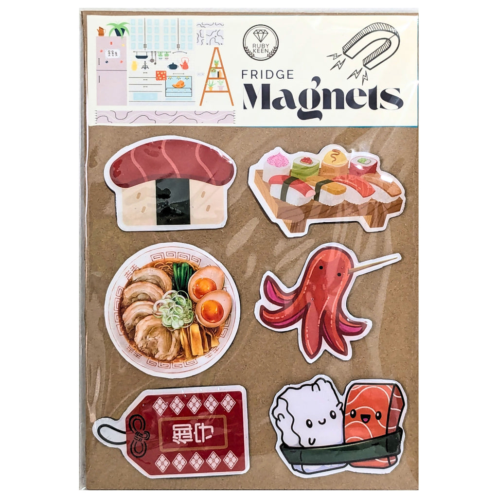 Sushi Platter Themed Fridge Magnets Kitchen Decor Miniature Food Magnets image 0