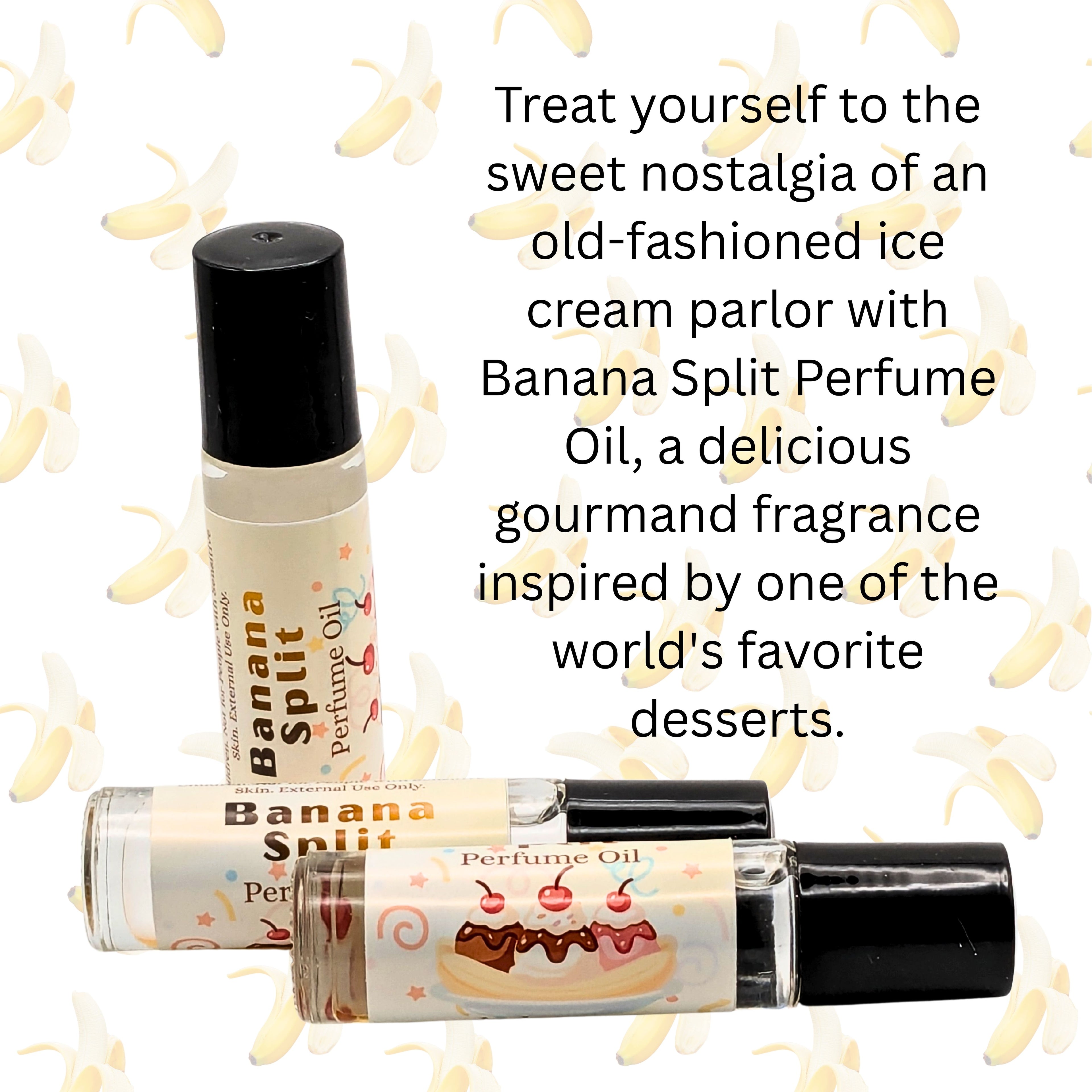 Banana Split Perfume Oil | Banana, Strawberry & Chocolate Fragrance | Roll-On image 1