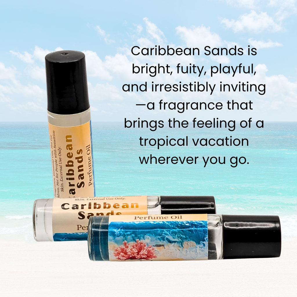 Caribbean Sands Perfume Oil | Tropical Fruit Fragrance | Tonka Bean Scent image 1