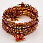 Turning Fall Leaves Beaded Wrap Bracelet image 3