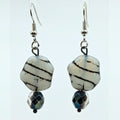 Zebra Stripe Dangle Earrings image 0